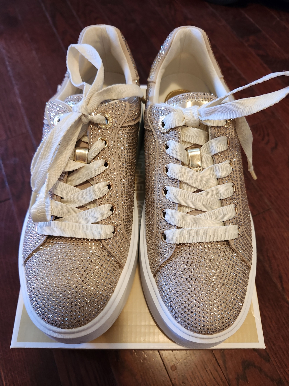 Embellished Women's Sneakers in Champagne